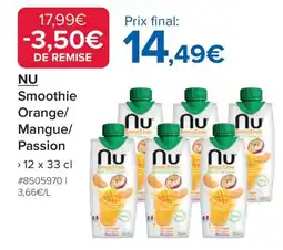 Costco NU Smoothie Orange/ Mangue/ Passion offre