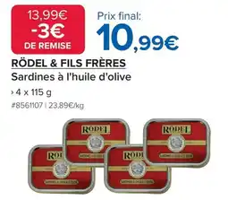 Costco RÖDEL & FILS FRÈRES Sardines à l'huile d'olive offre