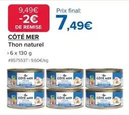 Costco CÔTÉ MER Thon naturel offre