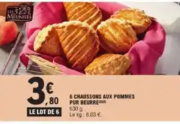 E.Leclerc 6 chaussons aux pommes pur beurre offre