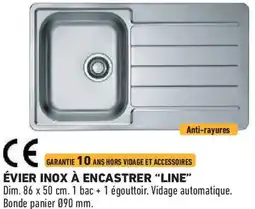 Brico Cash Évier inox à encastrer line offre