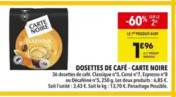 Supeco CARTE NOIRE Dosettes de café offre