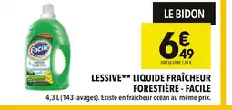 Supeco FACILE Lessive liquide fraîcheur forestière offre