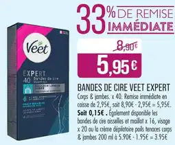 Match Bandes de cire veet expert offre