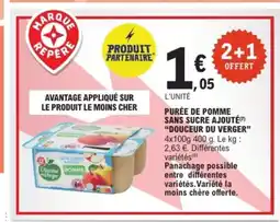 E.Leclerc Express Purée de pomme sans sucre ajouté offre