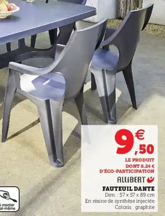 Super U Fauteuil dante offre