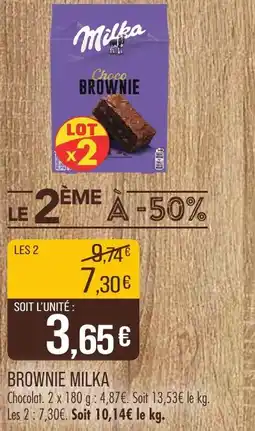 Match Brownie milka offre