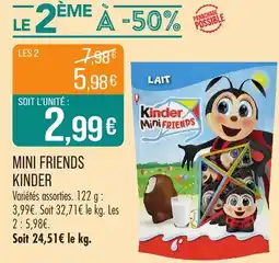 Match Mini friends kinder offre