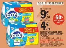 E.Leclerc Lait uht vitamine d demi- écrémé format familial lactel offre