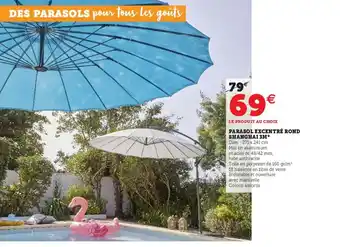 Super U Parasol excentré rond offre