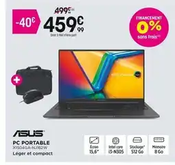 Pulsat ASUS Pc portable x1504ga-nj162w offre