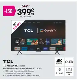 Pulsat TCL Tv qled 4k 50c69b offre