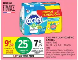 Intermarché LACTEL Lait uht demi-écrémé offre