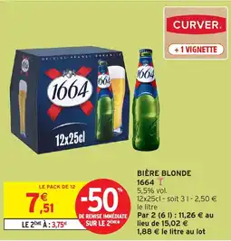 Intermarché 1664 Bière blonde offre