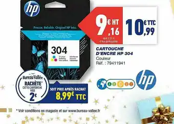 Bureau Vallée Cartouche D'encre Hp 304 offre