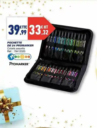Bureau Vallée Pochette De 24 Promarker offre