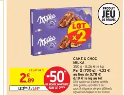 Intermarché MILKA Cake & choc offre