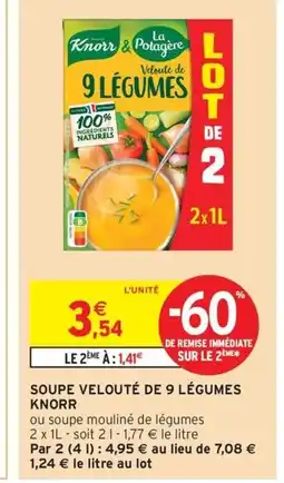 Intermarché Contact KNORR Soupe velouté de 9 légumes offre