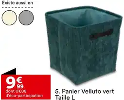 BUT Panier Velluto vert Taille L offre