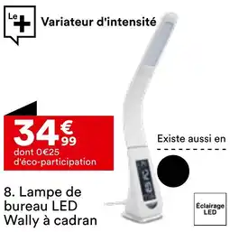 BUT Lampe de bureau LED Wally à cadran offre