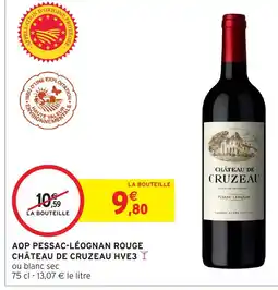 Intermarché Express Aop pessac-léognan rouge château de cruzeau hve3 offre