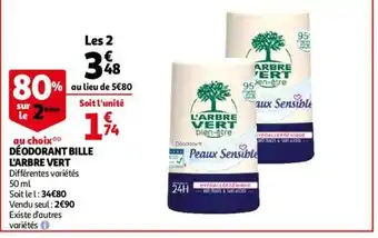 Auchan Déodorant bille offre