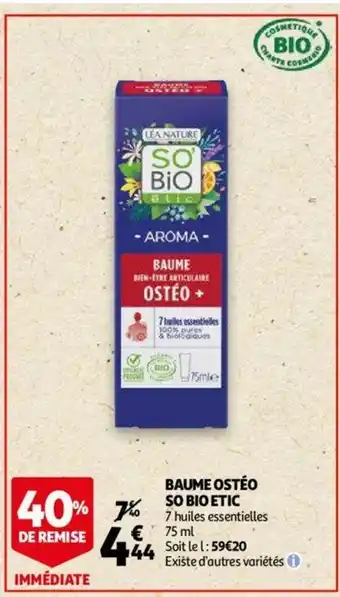 Auchan Baume ostéo offre