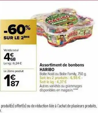 Carrefour Market Assortiment De Bonbons Haribo offre
