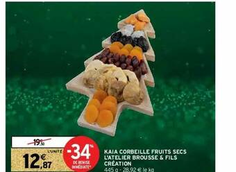 Intermarché Kaia Corbeille Fruits Secs L'atelier Brousse & Fils Création offre