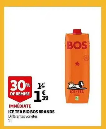 Auchan Ice Tea Bio Bos Brands offre