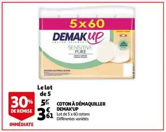 Auchan Coton à démaquiller offre