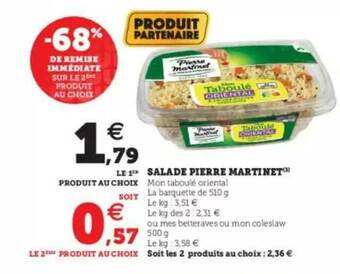 Super U Salade Pierre Martinet offre