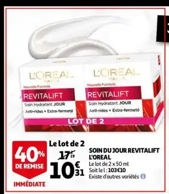 Auchan Soin du jour revitalift offre