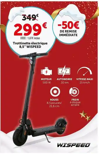 Roady Wispeed trottinette électrique 8,5’’ offre