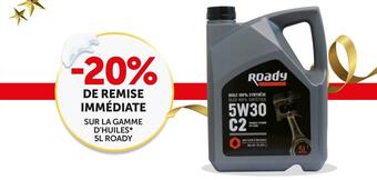 Roady bon plan sur la gamme d’huiles 5l de la marque roady