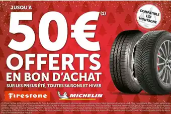 Roady Firestone / michelin bon plan sur les pneus été, toutes saisons et hiver de marques firestone et michelin offre