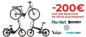 Feu Vert Feu vert / orus / revo / fischer bon plan sur une sélection de vélos électriques de marque feu vert, orus, revo, fischer offre