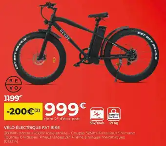 Feu Vert Revo vélo électrique fat bike offre