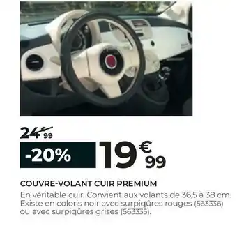 Feu Vert Couvre-volant cuir premium offre