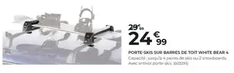 Porte-skis sur barres de toit white bear 4