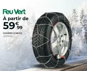 Feu vert chaînes à neige