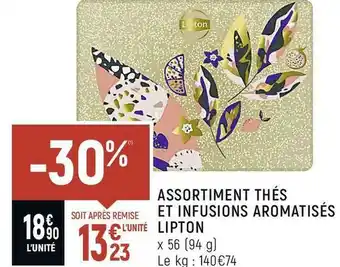 Lipton assortiment thés et infusions aromatisés