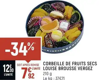 Spar Brousse vergez corbeille de fruits secs offre