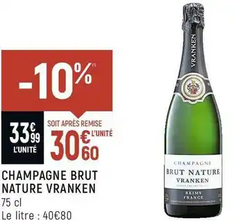 Spar Demoiselle vranken champagne brut offre