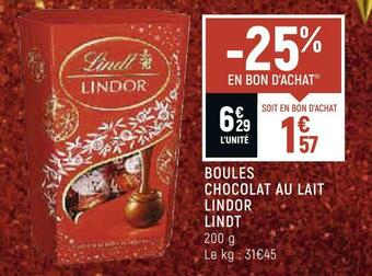 Lindt boules chocolat au lait lindor