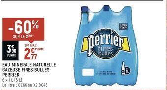 Spar Perrier eau minérale naturelle gazeuse fines bulles offre