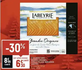 Petit Casino Labeyrie saumon fumé grandes origines cercle polaire norvégien offre