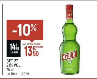 Petit Casino Get get 27 21% vol. offre