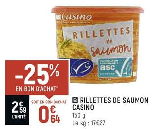 Spar Casino rillettes de saumon offre