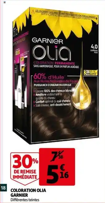 Auchan Coloration olia offre
